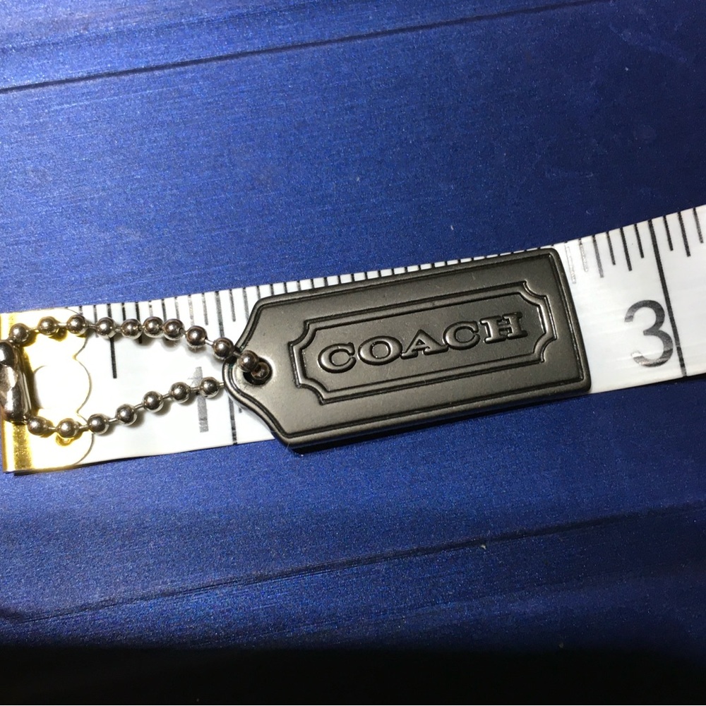 COACH GUNMETAL SILVER METAL CHARM KEY FOB 1.75″ Bag Charm